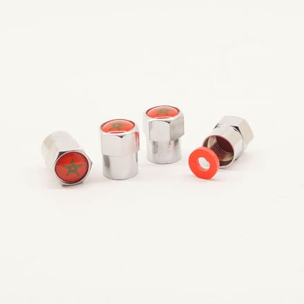 Schrader (auto) ventiel - Zilver Marokko aluminium met afdichting
