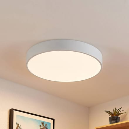 Lindby LED plafondlamp Simera, Ø 50cm, wit, metaal