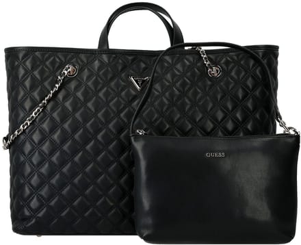 GUESS shopper Giully II 2 in 1 Tote Black zwart