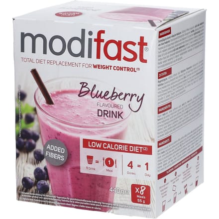 Modifast® Low Calorie Diet Milkshake Bosbessen 8x55 Zakje
