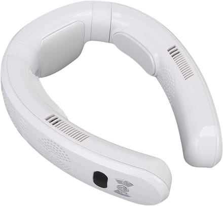Draagbare Nekventilator - Persoonlijke Koeler - Binnen Buiten - Koelen en Verwarmen - 25D x 20B x 9H cm - Wit