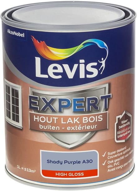 Levis - Expert Hout Lak Buiten High Gloss Mix - Shady Purple A30 - 1 L