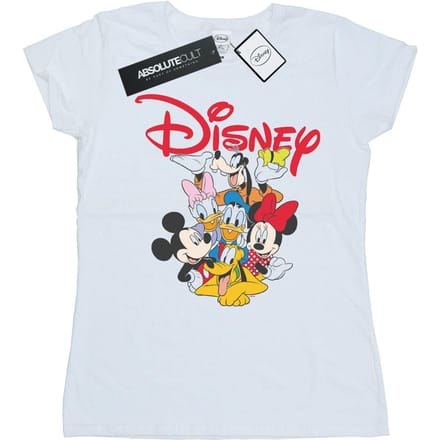 Disney Dames/Dames Mickey Mouse Crew Katoenen T-Shirt (Wit)