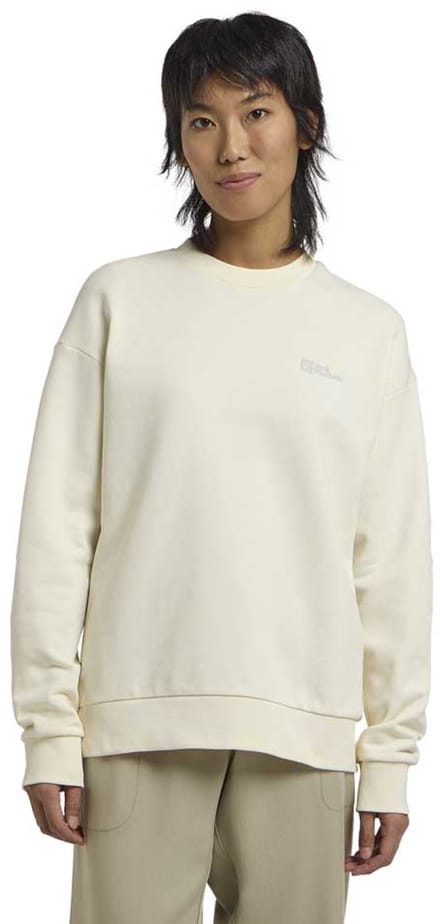 Jack Wolfskin Essential Crewneck Sweatshirt Beige M Vrouw