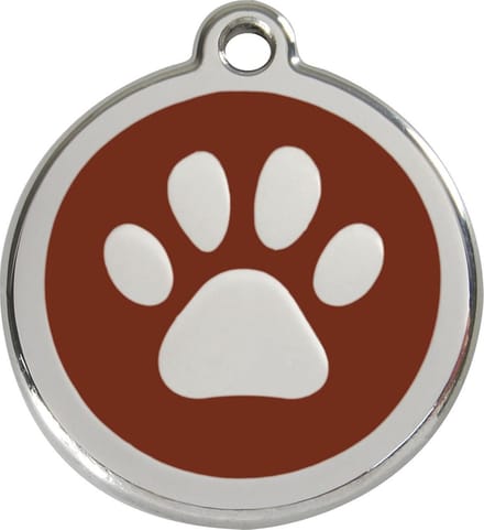 Red Dingo Hondenpenning 38 mm pootje bruin