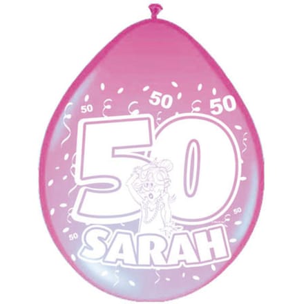 50 Jaar Sarah Ballonnen - 8 stuks