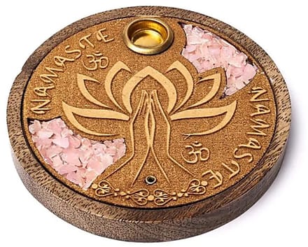 Wierookbranderstokjes en kegeltjes Namaste Rozenkwarts - 10cm