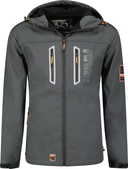 Geographical Norway Softshell Jas Heren Trevar Donkergrijs - M