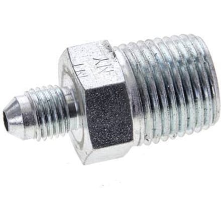 JIC  Dubbele Nippel UNF 7/16''-20 X 1/2'' NPT Staal 210bar [2 Stuks]