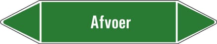 Afvoer leidingmarkering op vel 179 x 37 mm - 5 per vel