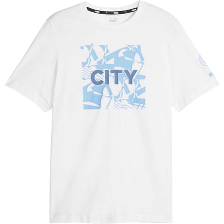 Puma Heren Ftblcore Manchester City FC Crew Hals T-shirt (Wit)