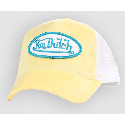Von Dutch Velvet Trucker Cap geel