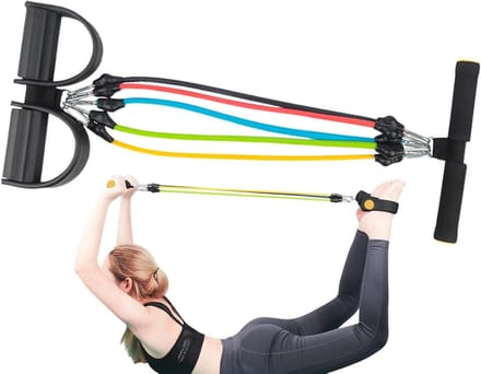 Pedal Puller - Elastische Trainer - Thuis Trainen - Verstelbare Weerstand - 61 cm - Zwart