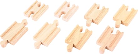 Bigjigs - Rails - Rechte stukken - Klein - 8dlg.