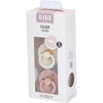 BIBS Colour Fopspeen - 18-48 mnd - 2-pack - Rond - Ivory/Blush
