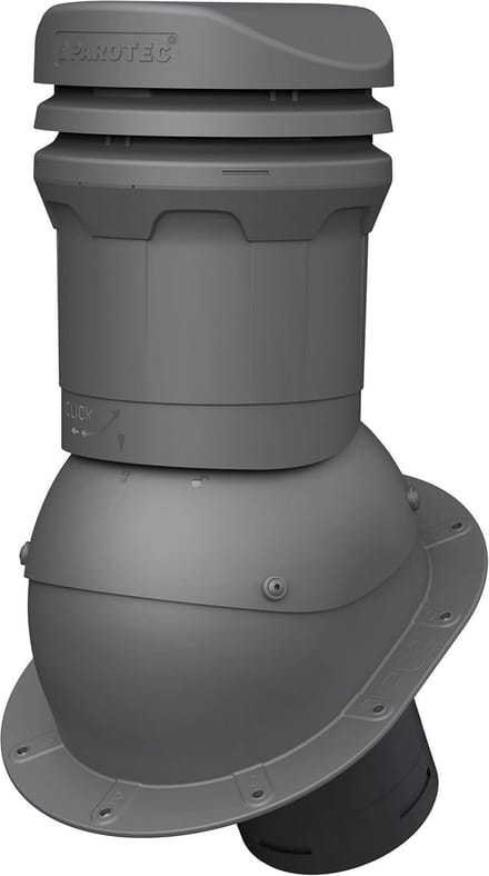 Ventilatiepijp 125mm voor plat dak, bitumen en dakpannen