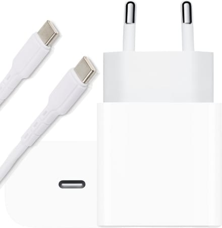 25w Fast Charger + usb C Kabel - 1 Meter - Usb C naar usb C - Snellader voor o.a S24, S23, S22, S21, S20, A8, A9 (Ultra, Plus, Lite)