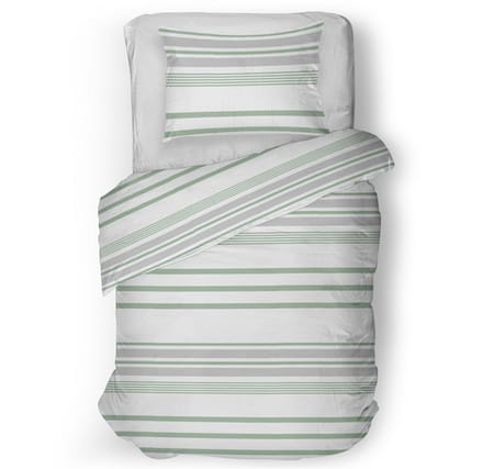 Snoozing Indra Dekbedovertrek - Eenpersoons - 140x200/220 cm - Green