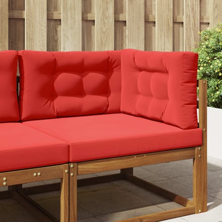 vidaXL - Buitenbankkussen - Polyester - Rood - 80 - x - 80 - cm