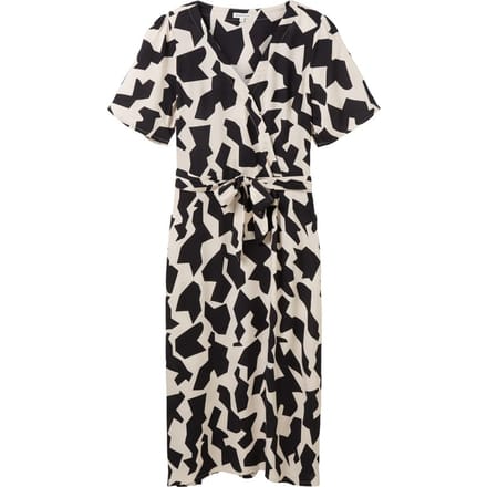 TOM TAILOR printed dress with wrap Dames Jurk - Maat 38
