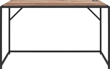 Quincy-Schrijftafel - Verweerd Eiken/Zwart Metaal