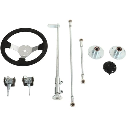 300mm Go Karts Stuurwiel Kit Stuurstang Kogelgewricht Tandheugel As Kit voor 100cc 125cc 140cc black