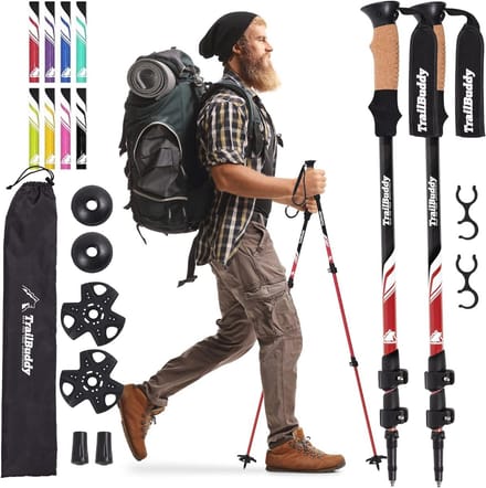 Lichtgewicht Verstelbare Wandelstokken - Set van 2 voor Trekking, Kamperen en Backpacken
