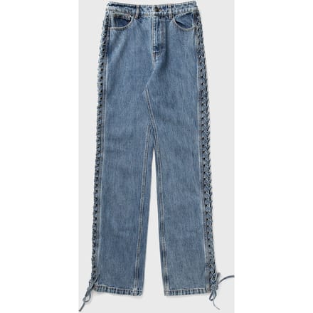 LACED STRAIGHT LEG JEANS