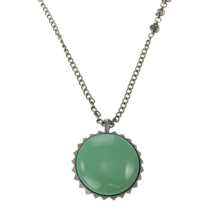 Behave - I Love Rock 'n Roll ketting groen met hanger - 78 cm