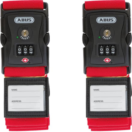 ABUS Kofferslot 620TSA/192 - USA Travel, cijfercode, 2 stuks, rood