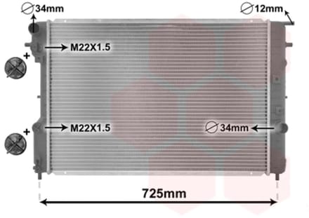 Van Wezel - RADIATOR VOOR OPEL OMEGA B 1994-1999 1300165