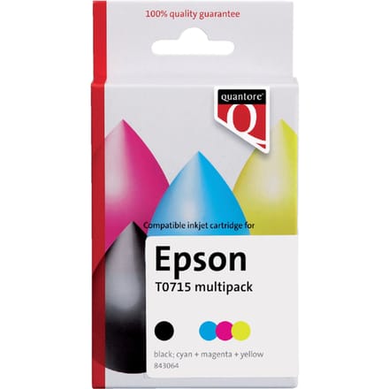 Inktcartridge Quantore alternatief tbv Epson T071540 zwart + kleur