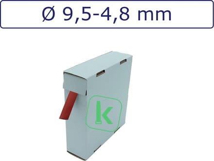 PRO-TIE® - Krimpkous 9,5-4,8 mm Rood Dunwandig krimpverhouding 2:1 (Box 10 meter) - PRO-TIE