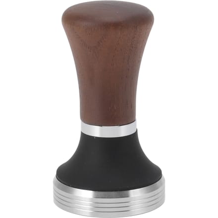 51mm Koffietamper Voedselkwaliteit Roestvrij Staal Druk Tamper met Houten Handvat voor Koffiegereedschap brown