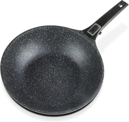 Wokpan 28 cm met Afneembare Handgreep