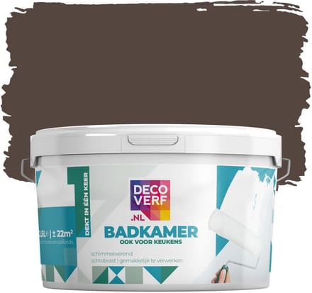 Decoverf badkamerverf 2.5L koffiebruin