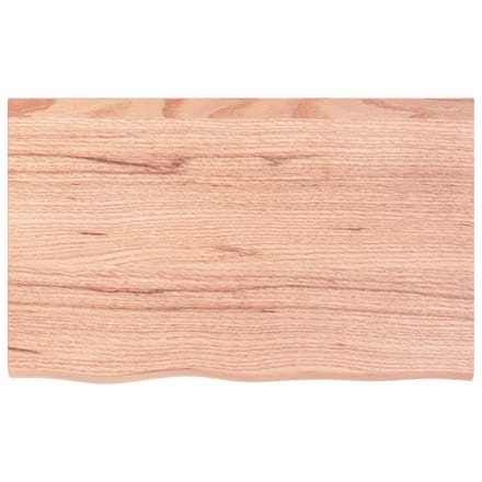 vidaXL - Tafelblad - 80x50x(2-6) - cm - behandeld - massief - eikenhout - lichtbruin
