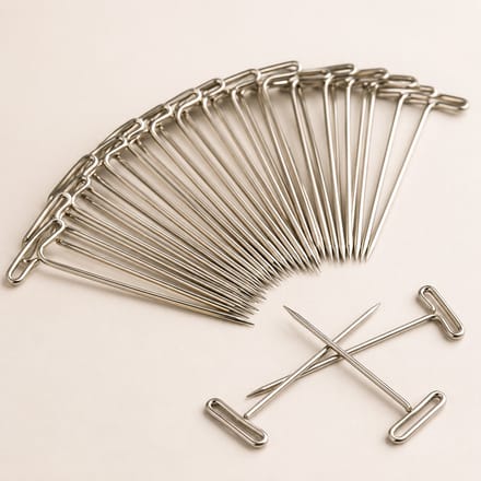 500 Stuks STALEN T-SPELDEN, Lengte 27MM, Kleur ZILVER
