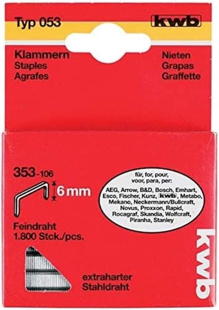 KWB Nieten Hard Type 053C - 6 mm - 1800 Stuks