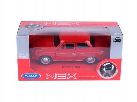 Welly Syrena 105 Modelauto Rood 1:34 - Metalen Speelgoed