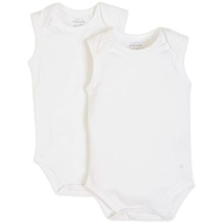Prénatal romper mouwloos 2 stuks White 74/80 unisex