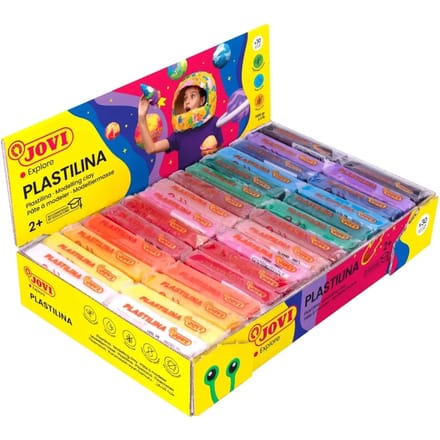 Display van 30 verschillende boetseerdeegblokken 50gr Jovi