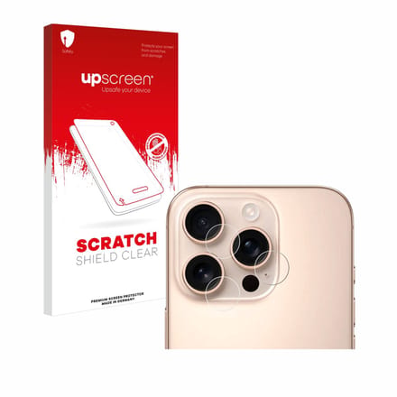 upscreen - Screenprotector voor Apple iPhone 16 Pro (ALLEEN Camera Lens) - Folie Beschermfolie transparant