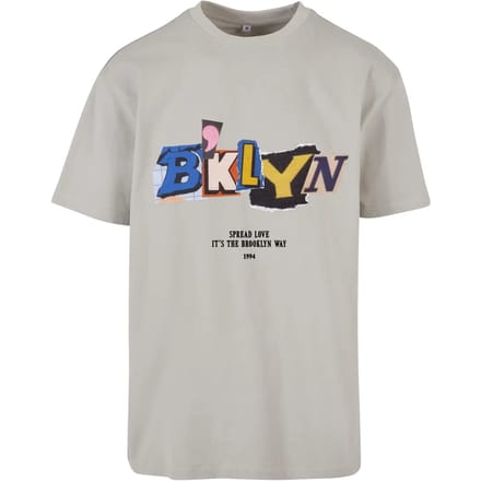 Mister Tee - BRKLYN Oversize Heren Tshirt - M - Grijs