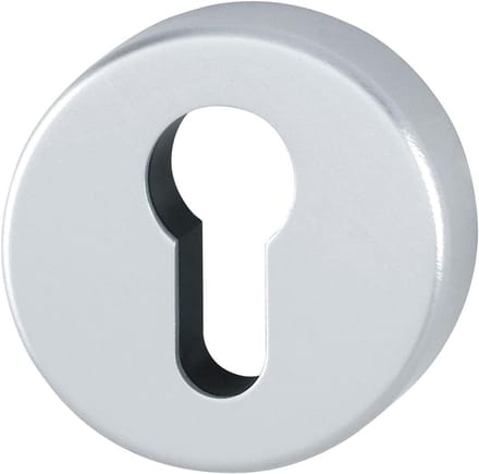 Cilinder Rosette Set - Deurbeslag Set - Deur Beveiligen - Aluminium Zilver - 52 mm Diameter - Zilver