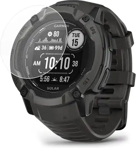 Strap-it Glazen screen protector - geschikt voor Garmin Instinct 2x (50mm) - glasplaatje van glas voor de grotere Garmin Instinct 2X
