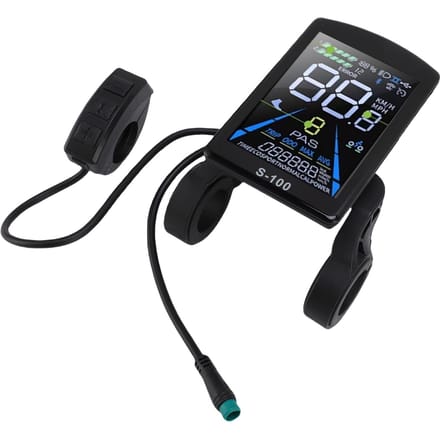 Vélo Électrique Écran LCD Câble Étanche 5 Cœurs Écran Couleur Scooter Tableau de Bord LCD black