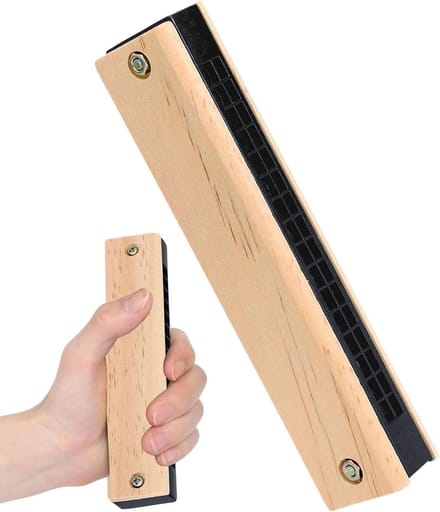 Kinderharmonica - Houten mondharmonica - Muziek leren - 16 gaten dubbel - 13 cm - Houtkleur