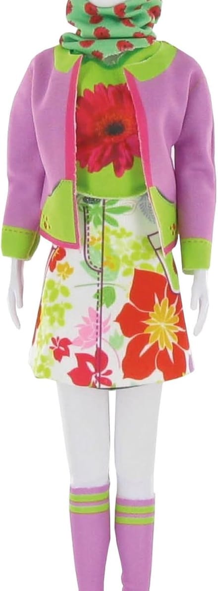 Poppenkleding Set - Mode Accessoires - Poppen Aankleden - Inclusief Naaigerei - 31 x 24 cm - Multicolor