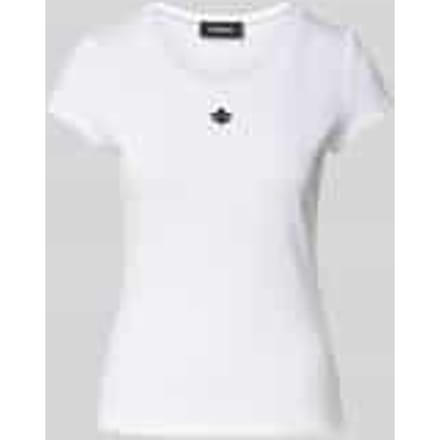 T-shirt met labeldetail